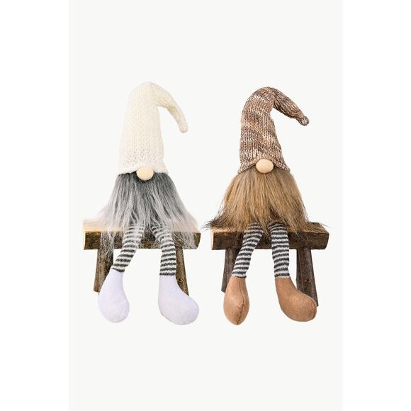 2-Pack Christmas Striped Faceless Gnomes - Picture 4 of 8